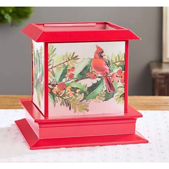 HomeWorx by Slatkin + Co Cardinal Luminary Metal Lantern Red NWOT As Is